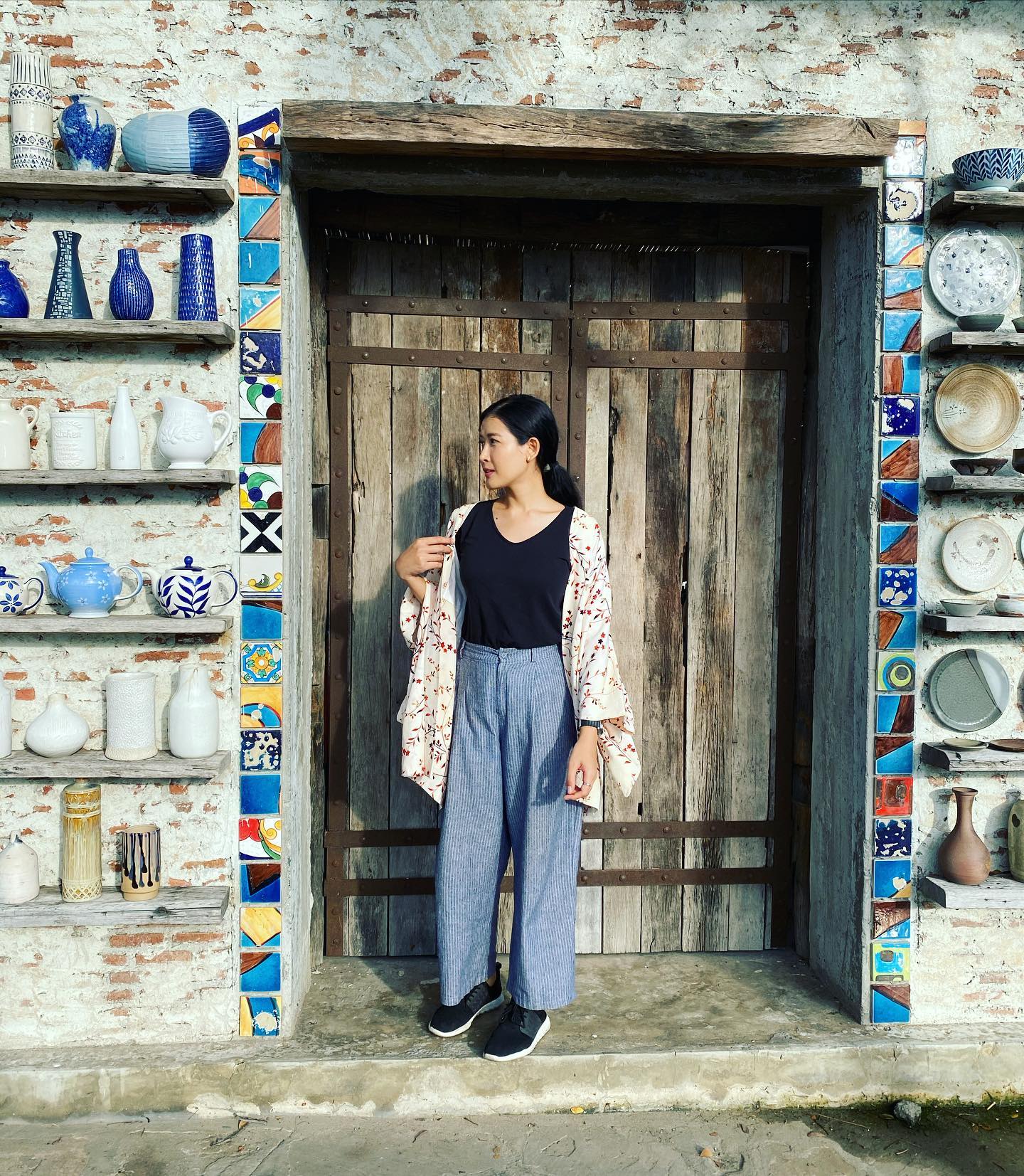 Customer wearing Sumo Vintage